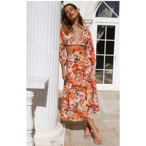 HELLO MOLLY multicolored don’t stop me midi dress